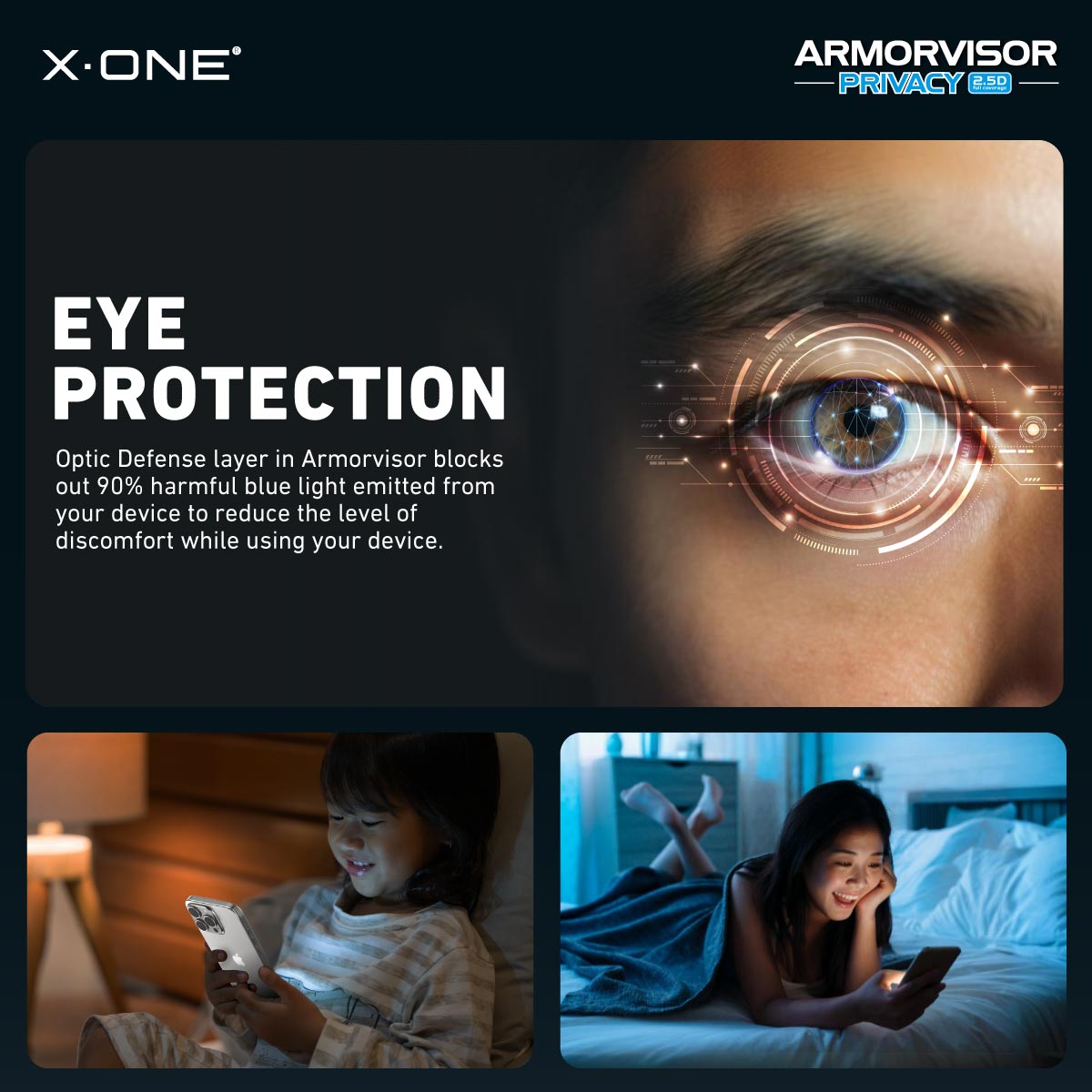 X.One® Hybrid Polymer Impact Screen Protector with Installer Kit