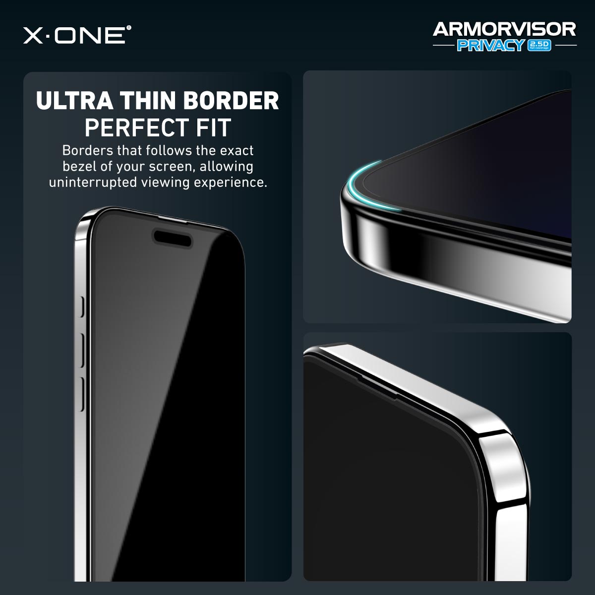 X.One® Hybrid Polymer Impact Screen Protector with Installer Kit
