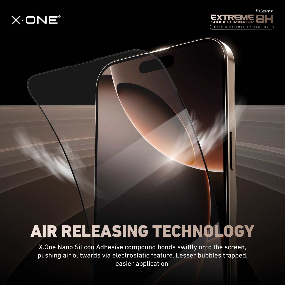 X.One® Hybrid Polymer Impact Screen Protector (ClearHD) with Installer Kit