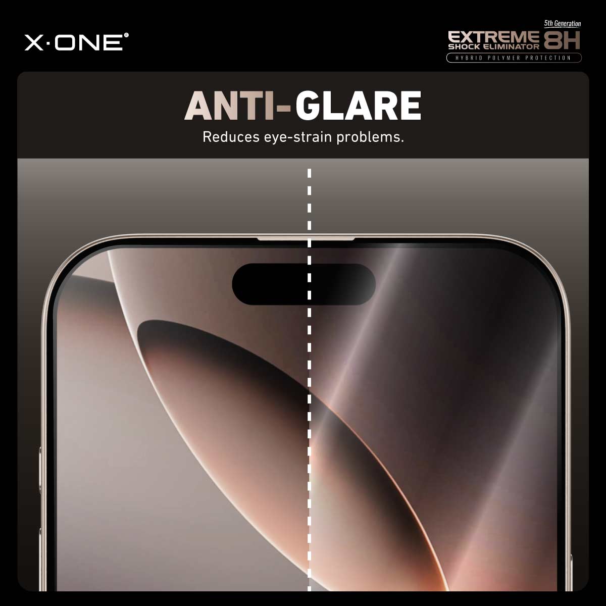 X.One® Hybrid Polymer Impact Screen Protector (Matte Gaming) with Installer Kit