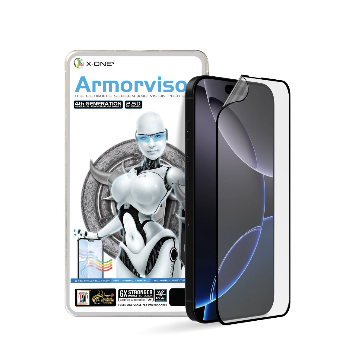 X.One® Hybrid Polymer Impact Screen Protector (Anti Blue Light) for iPhone