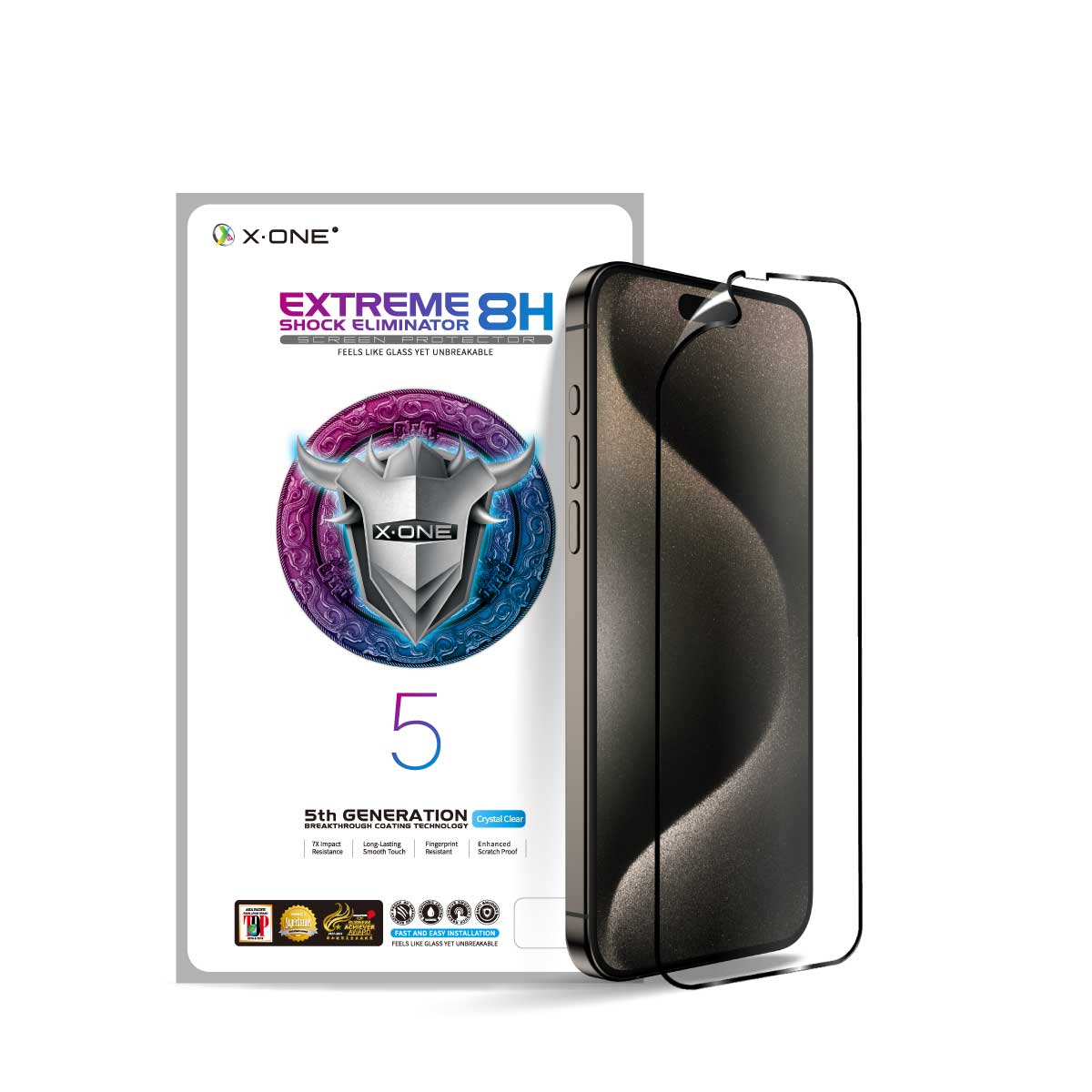X.One® Hybrid Polymer Impact Screen Protector (Clear HD 5th Gen) for iPhone